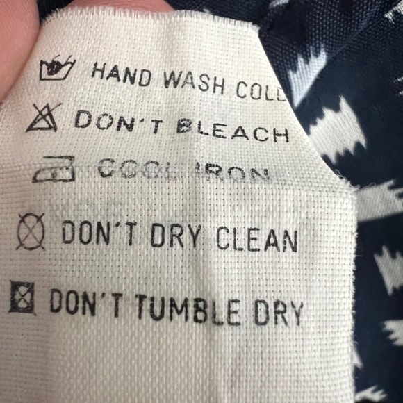 Stefanel Women's Button Down Short Sleeve Navy Blue & White Dress Size Large - Picture 15 of 15